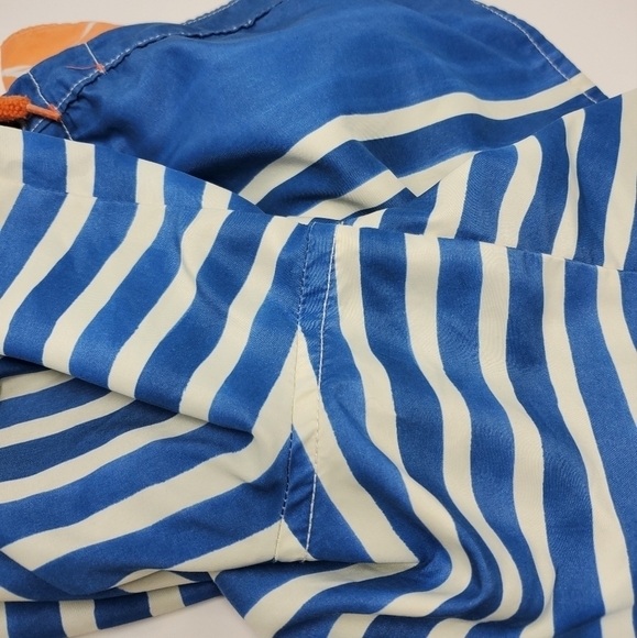 TOMMY BAHAMA BLUE WHITE STRIPE BOARD SHORTS SWIMWEAR MESH POCKETS MEN SIZE 38 - Picture 8 of 12